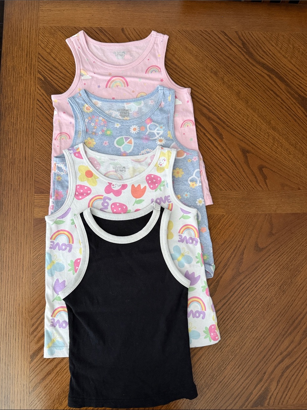 Garanimals Girls Tank Top Set - Pink, Blue, White, Black